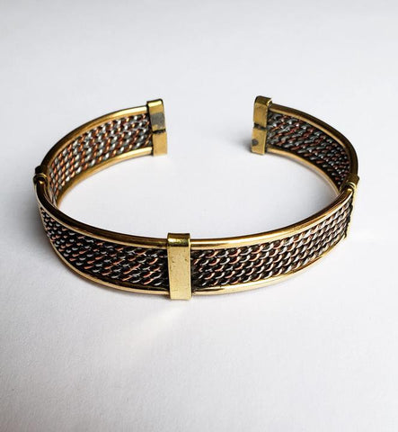 Kholwa: Adjustable Unisex Brass,Copper and Iron Bracelet