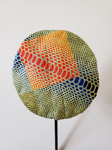 *Naturelle: African Print Orange Yellow Blue Beret