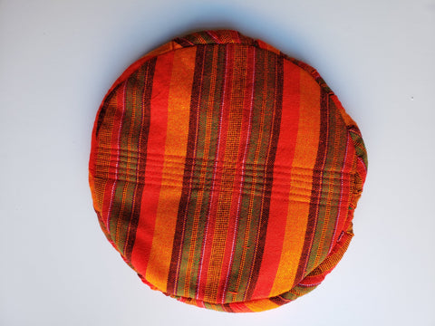 *Naturelle:African Print Red Orange Green Stripe Beret