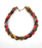 Tatenda: African Print Necklace and Earring Set
