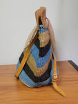 *Mariba: Blue and Brown Handwoven Tote/Shoulder Bag