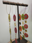 *Maasai IIai: Long 3 Disk Maasai Beaded Disk Necklace