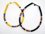 Thandiswe: Thin button back Zulu Beaded Headband/Necklace