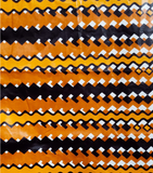 Doek: Orange African Print Wax Head Wrap