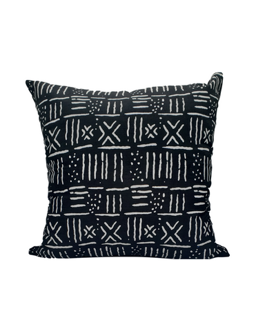 Kwadwo I: Black Mud Cloth Print Cushion