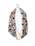 *Aminanta IV: Extra Bulky Unisex Mud Cloth Print Fleece Scarf and Face Mask Set