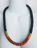 Themba - Rope Necklace with African Print