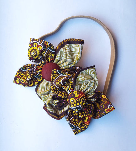 Ruva IV - African Print Flower Headband