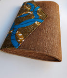 Cheneso: African Print Sued-Like Material Clutch Bag