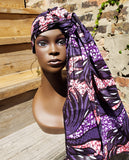 Gele X: Purple African Print Head Wrap