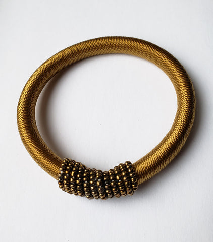 Issa: Gold Thread and Bead Bracelet