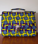 *Nana - Yello Purple and Blue African Print Tote/Shoulder Bag
