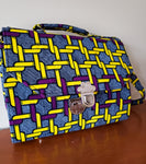 *Nana - Yello Purple and Blue African Print Tote/Shoulder Bag