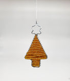 Ukhisimusi: Zulu Beaded Gold Christmas Bell Ornament