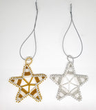 Ukhisimusi: Zulu Beaded Gold Christmas Star Ornament
