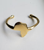 *Ruguru I - Unisex Brass Map of Africa Bracelet Cuff