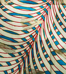 *Doek: Cream and Bright Colored Wax African Print Head Wrap