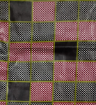 Gele: Black and Burgundy Square Wax Head Wrap