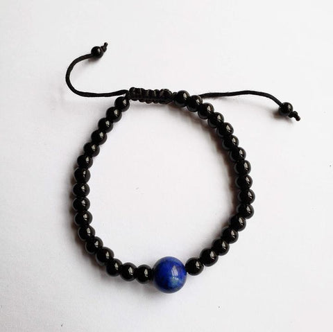 Oloo - Onyx and Lapis Lazuli Stone Bracelet