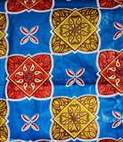 Chichewa: African Print Wax Blue Square Head Wrap