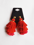 Natori - Red Tassel Earrings