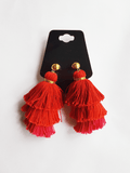 Natori - Red Tassel Earrings