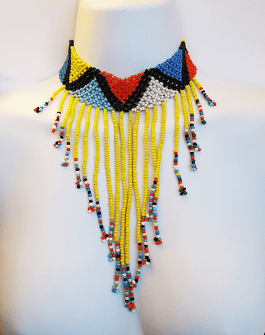 Ohon: Yellow Beaded Choker